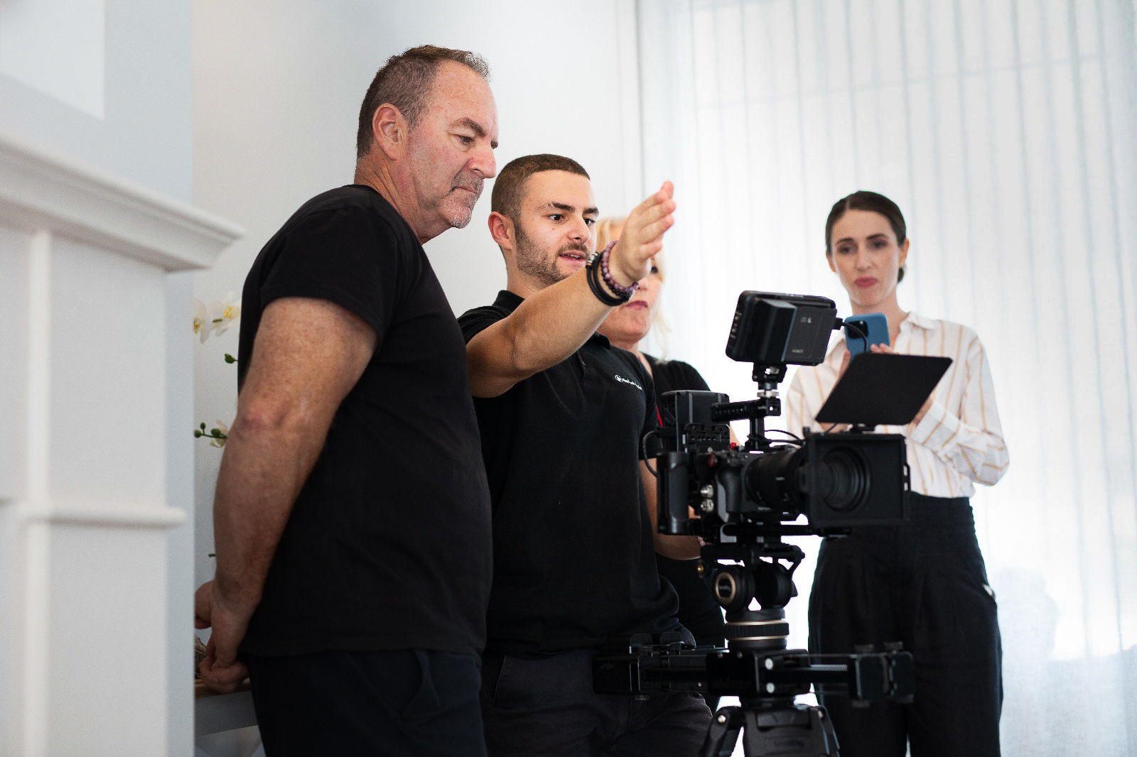 Christian Smith directing a Playback Media production